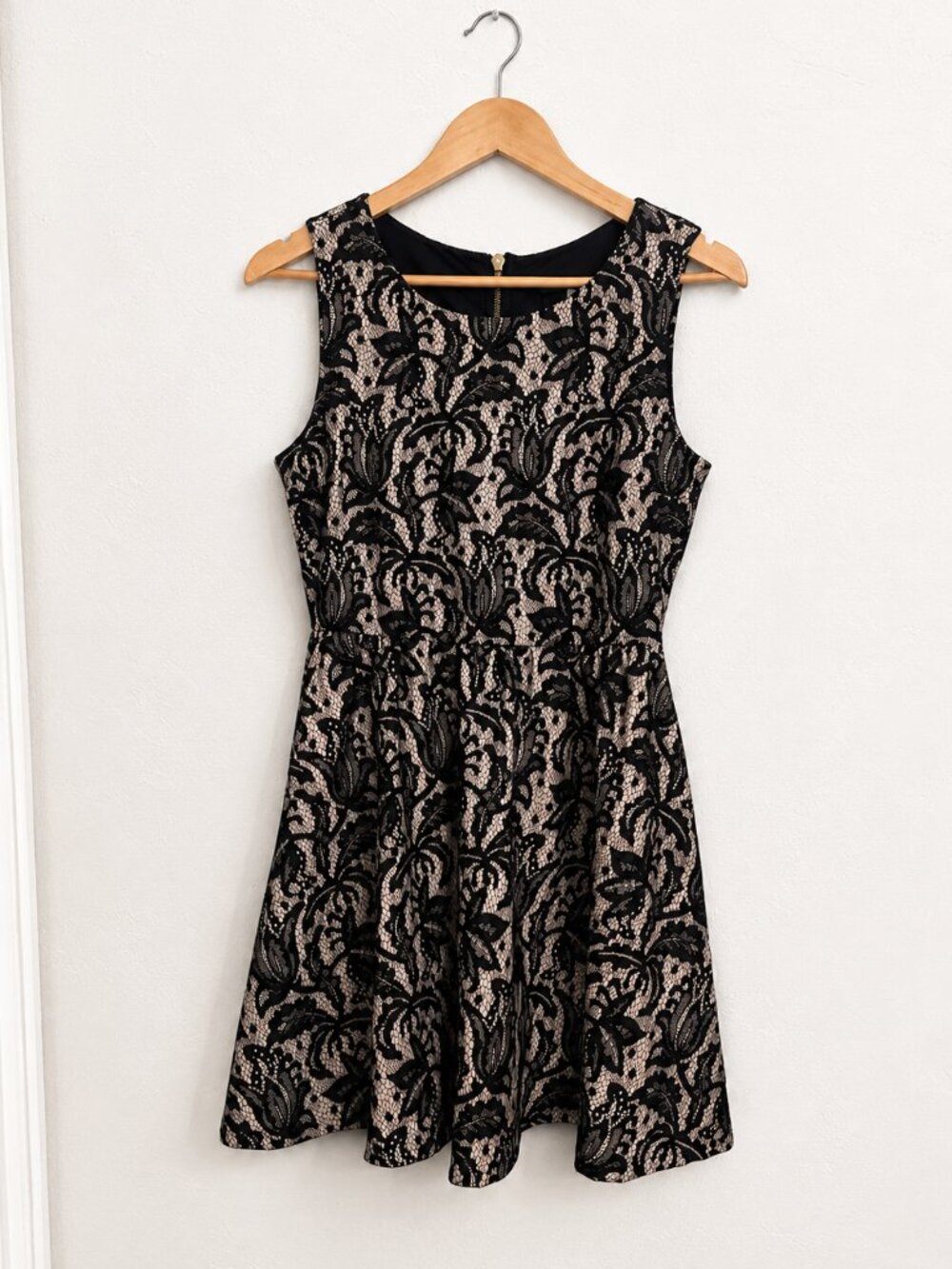 Black Lace Fit & Flare Dress